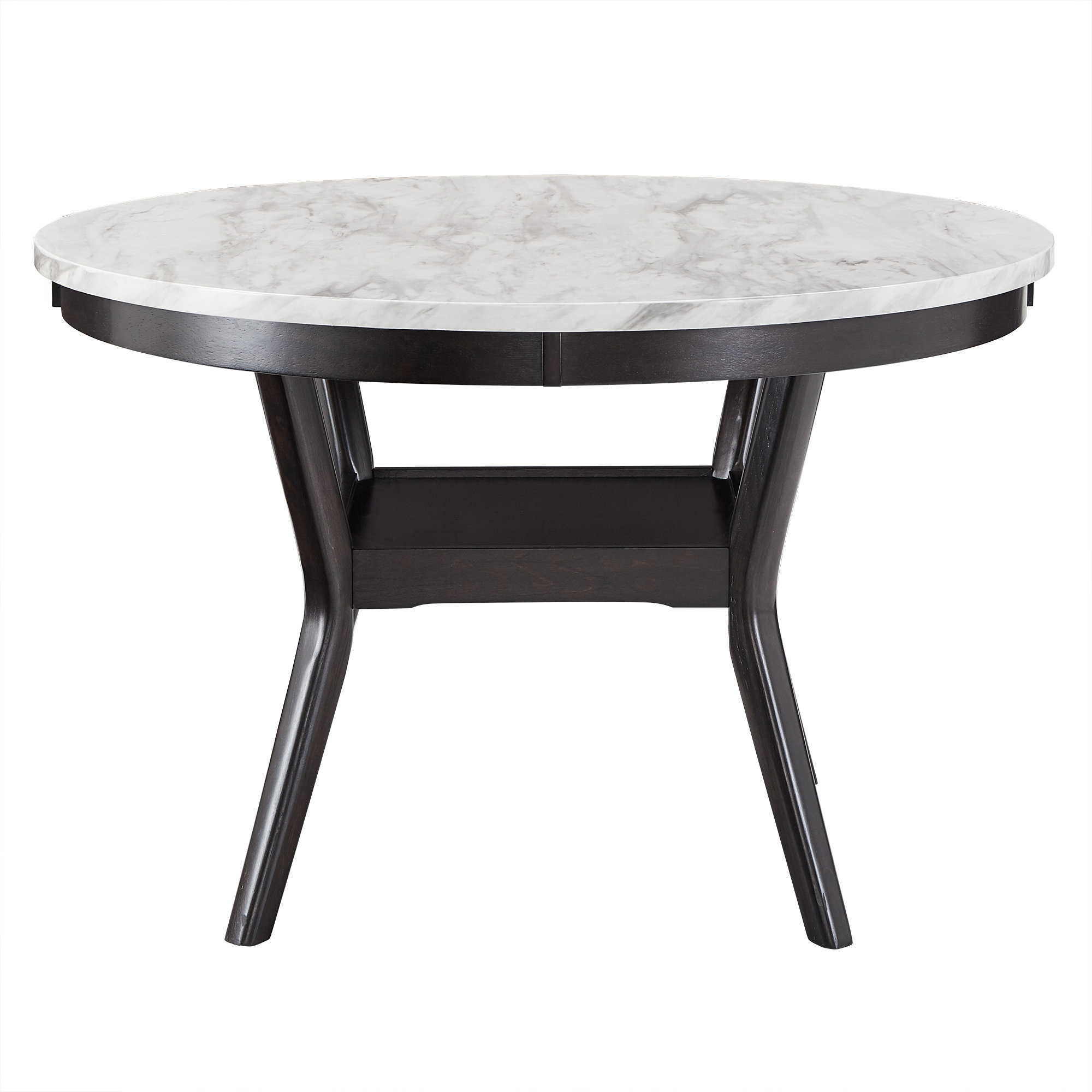 Kingstown Home 48" Round Dining Table with White Faux Marble Top ...